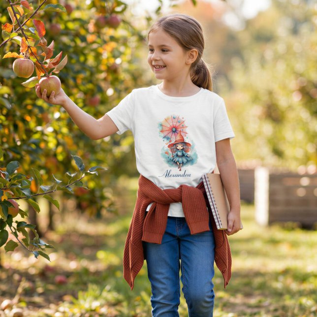 Personalised Storybook Witch Halloween Kids Tee (Creator Uploaded)