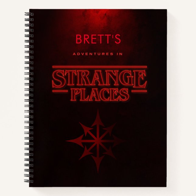 Personalised Strange Places Travel Journal (Front)