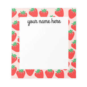 Personalised Strawberries Notepad