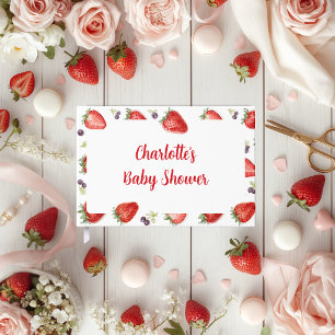 Personalised Strawberry Baby Shower Guest Book