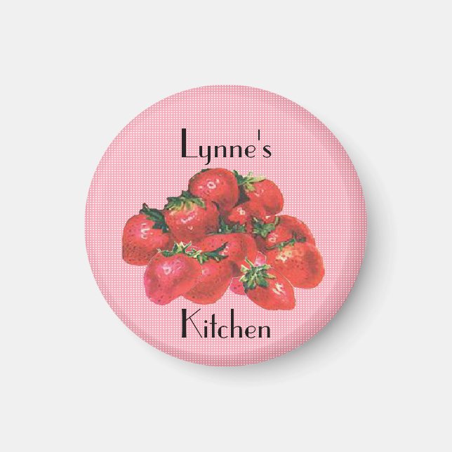 Personalised Strawberry Magnet (Front)