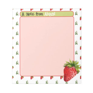 Personalised Strawberry Notepad