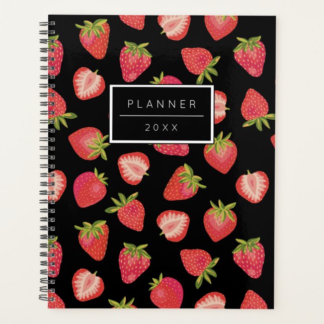 Personalised Strawberry Pattern 2023 Planner (Front)