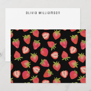 Personalised Strawberry pattern Card