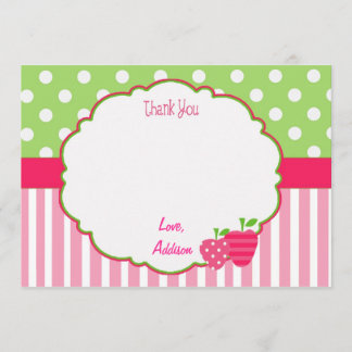 Personalised Strawberry Thank You Card
