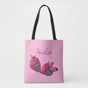 Personalised Strawberry Tote Bag