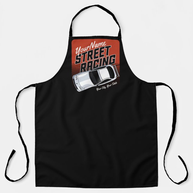 Personalised Street Racing Race Car Motorsport Apron (Front)