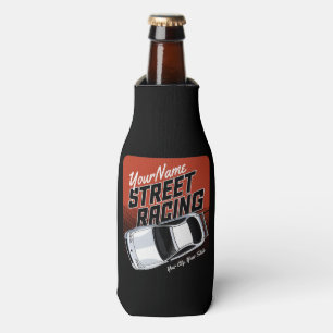 Personalised Street Racing Race Car Motorsport  Bottle Cooler