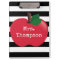 Personalised Striped Apple Clipboard