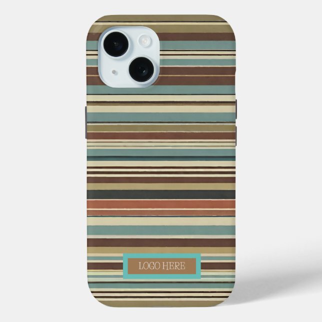 Personalised  Striped  Case-Mate iPhone Case (Back)