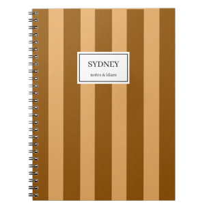 Personalised Striped Notebook Journal