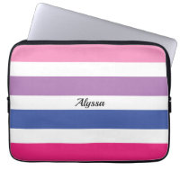 Personalised Striped Pink Purple Blue