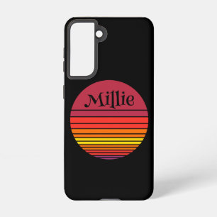 Personalised Striped Retro Sunset    Samsung Galaxy Case