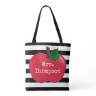 Personalised Striped Tote for Teachers