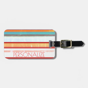 Personalised Stripes Luggage Tag