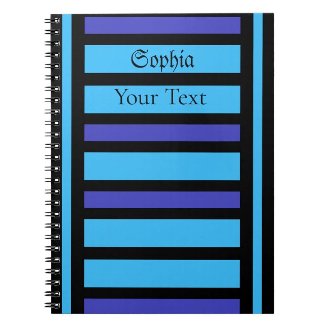 Personalised Stripes Pattern         Notebook (Front)