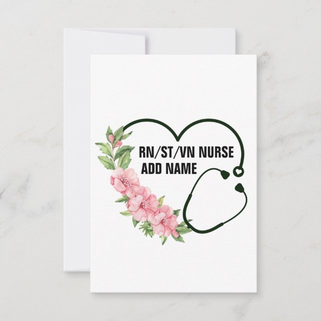 Personalised Student-Registered-Veteran Nurse Name (Front)