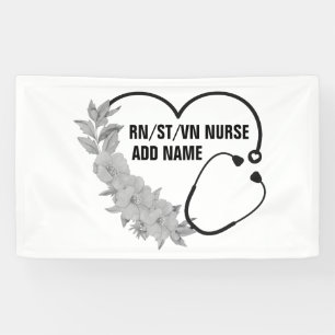 Personalised Student-Registered-Veteran Nurse Name Banner