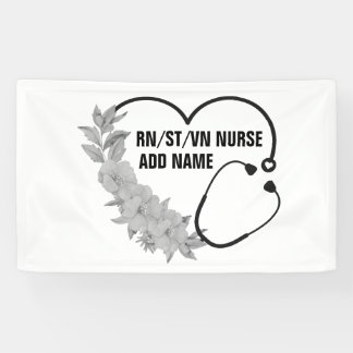 Personalised Student-Registered-Veteran Nurse Name Banner