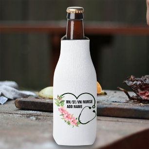 Personalised Student-Registered-Veteran Nurse Name Bottle Cooler