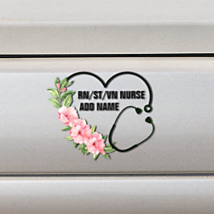 Personalised Student-Registered-Veteran Nurse Name Bumper Sticker