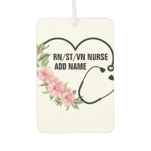 Personalised Student-Registered-Veteran Nurse Name Car Air Freshener
