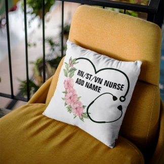 Personalised Student-Registered-Veteran Nurse Name Cushion