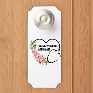 Personalised Student-Registered-Veteran Nurse Name Door Hanger