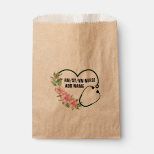 Personalised Student-Registered-Veteran Nurse Name Favour Bags