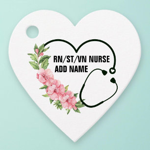 Personalised Student-Registered-Veteran Nurse Name Favour Tags
