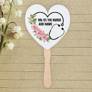 Personalised Student-Registered-Veteran Nurse Name Hand Fan