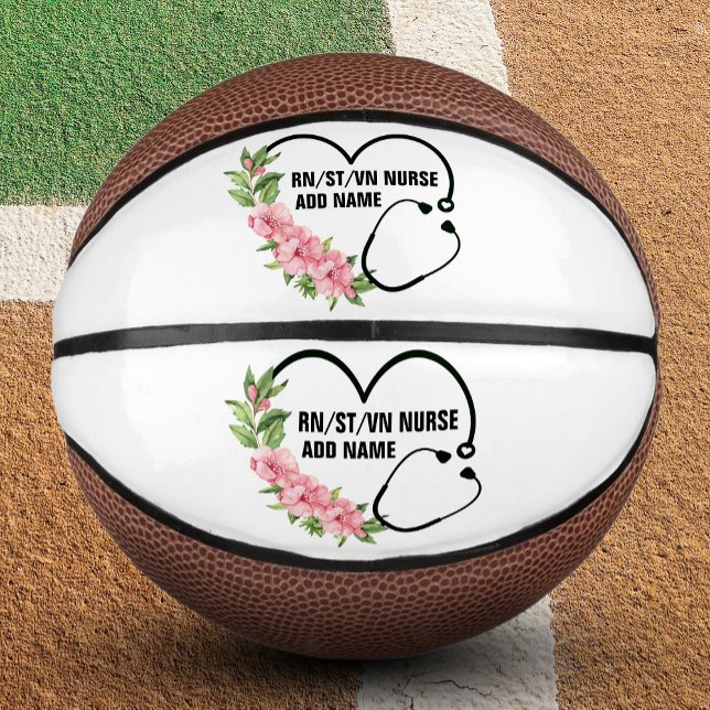 Personalised Student-Registered-Veteran Nurse Name Mini Basketball (Creator Uploaded)
