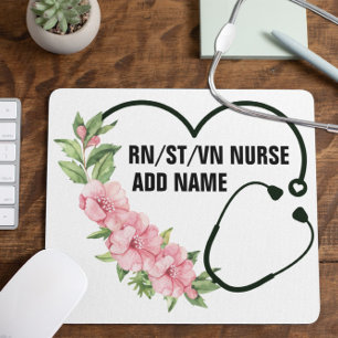 Personalised Student-Registered-Veteran Nurse Name Mouse Mat