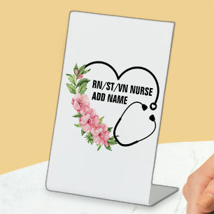 Personalised Student-Registered-Veteran Nurse Name Pedestal Sign