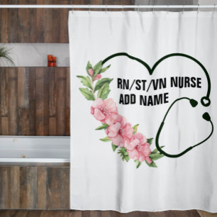 Personalised Student-Registered-Veteran Nurse Name Shower Curtain