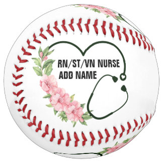 Personalised Student-Registered-Veteran Nurse Name Softball