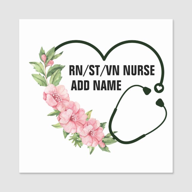 Personalised Student-Registered-Veteran Nurse Name Tag (Front)