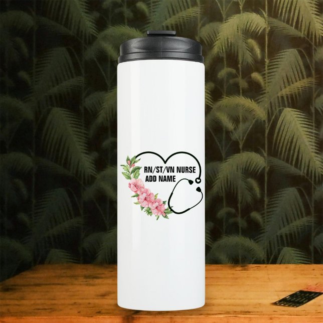 Personalised Student-Registered-Veteran Nurse Name Thermal Tumbler (Creator Uploaded)