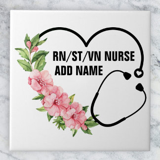 Personalised Student-Registered-Veteran Nurse Name Tile