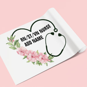 Personalised Student-Registered-Veteran Nurse Name Wrapping Paper