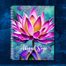 Personalised Stunning Pink Lotus Flower Portrait
