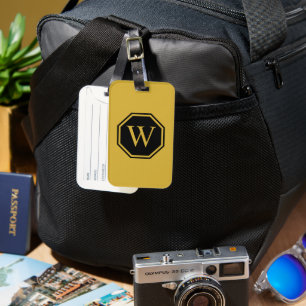 Personalised Stylish Custom Monogram Luggage Tag