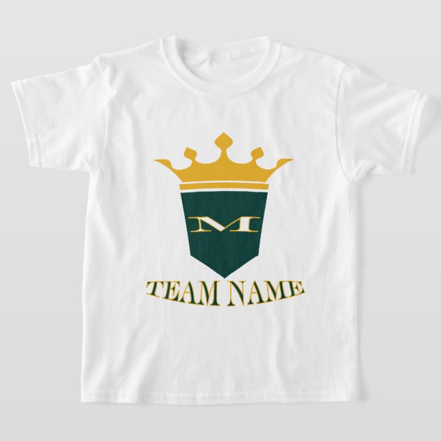 Personalised Stylish Custom Team Name T-Shirt (Laydown)