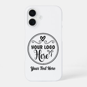 Personalised Stylish Logo Modern Custom Brand iPhone 16 Case