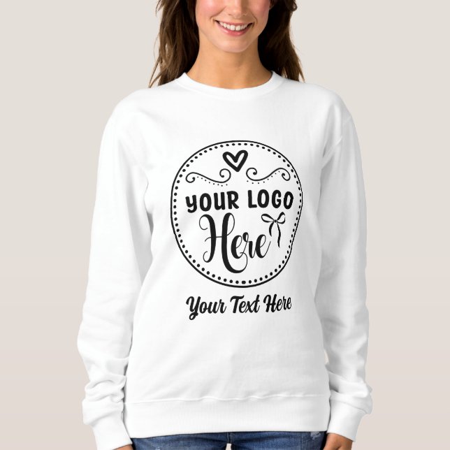 Personalised Stylish Logo Modern Custom Brand  Sweatshirt (Front)