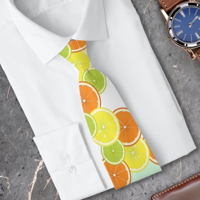Personalised Stylish Modern Colourful Citrus Fruit Tie (Creator Uploaded)