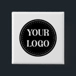 Personalised, stylish, modern & minimal 15 cm square badge<br><div class="desc">This design is useable by all. The text,  colours,  logo,  and images may all be added,  changed,  or resized as needed. Many thanks.</div>