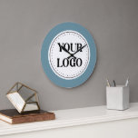 Personalised, stylish, modern & minimal large clock<br><div class="desc">This design is useable by all. The text,  colours,  logo,  and images may all be added,  changed,  or resized as needed. Many thanks.</div>