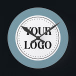 Personalised, stylish, modern & minimal round clock<br><div class="desc">This design is useable by all. The text,  colours,  logo,  and images may all be added,  changed,  or resized as needed. Many thanks.</div>