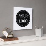 Personalised, stylish, modern & minimal square wall clock<br><div class="desc">This design is useable by all. The text,  colours,  logo,  and images may all be added,  changed,  or resized as needed. Many thanks.</div>